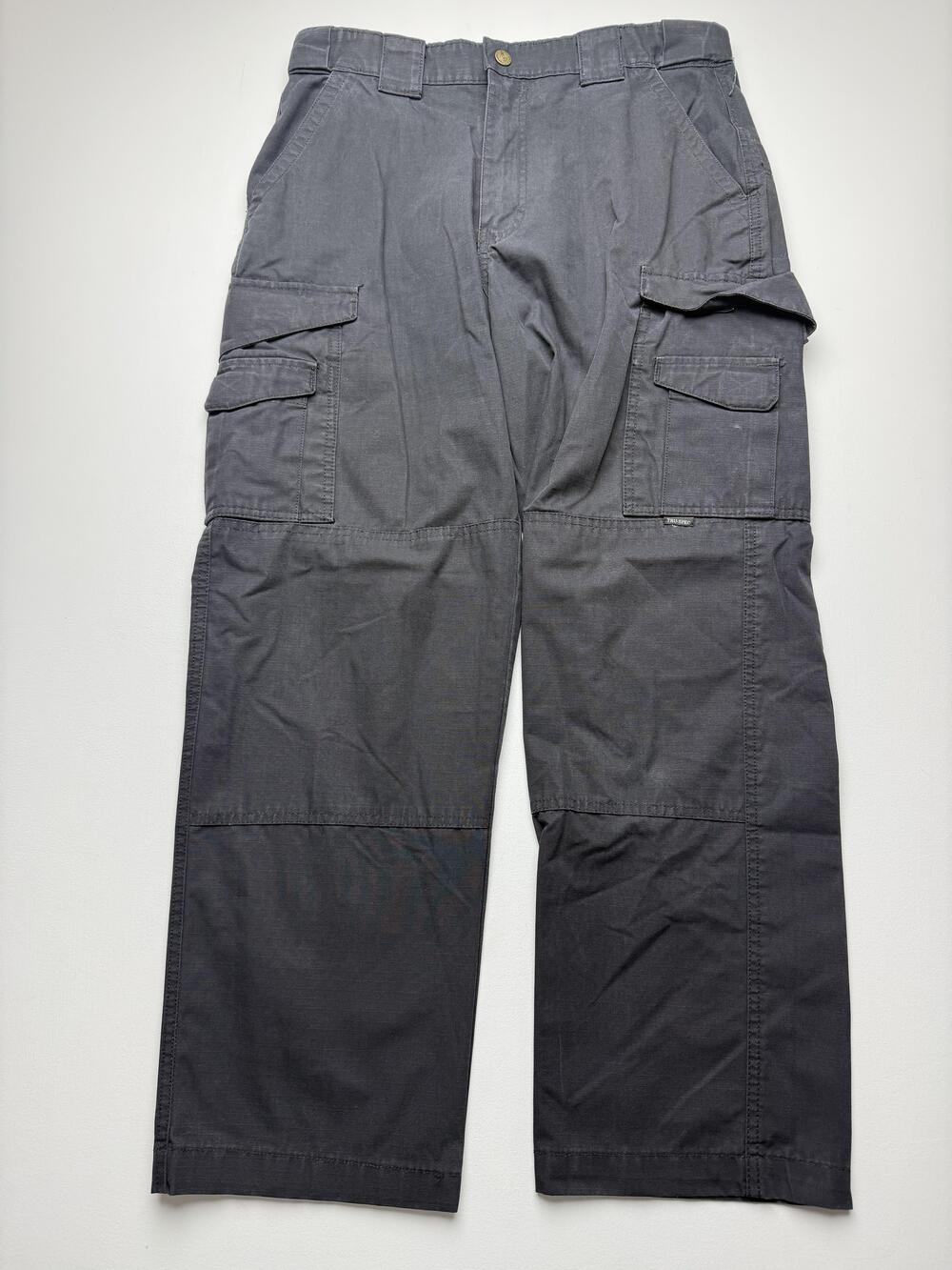 TRU-SPEC Cargo Pants Mens 32x30 Gray Canvas Relaxed Fit Tactical Workwear